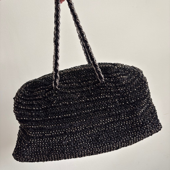 Anteprima Handbags - Woven Straw Tote Bag in Black